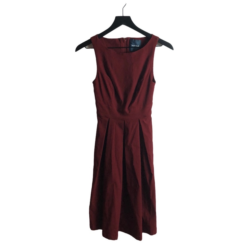 Modcloth Always Polished burgundy fit flare dress - Picture 5 of 5